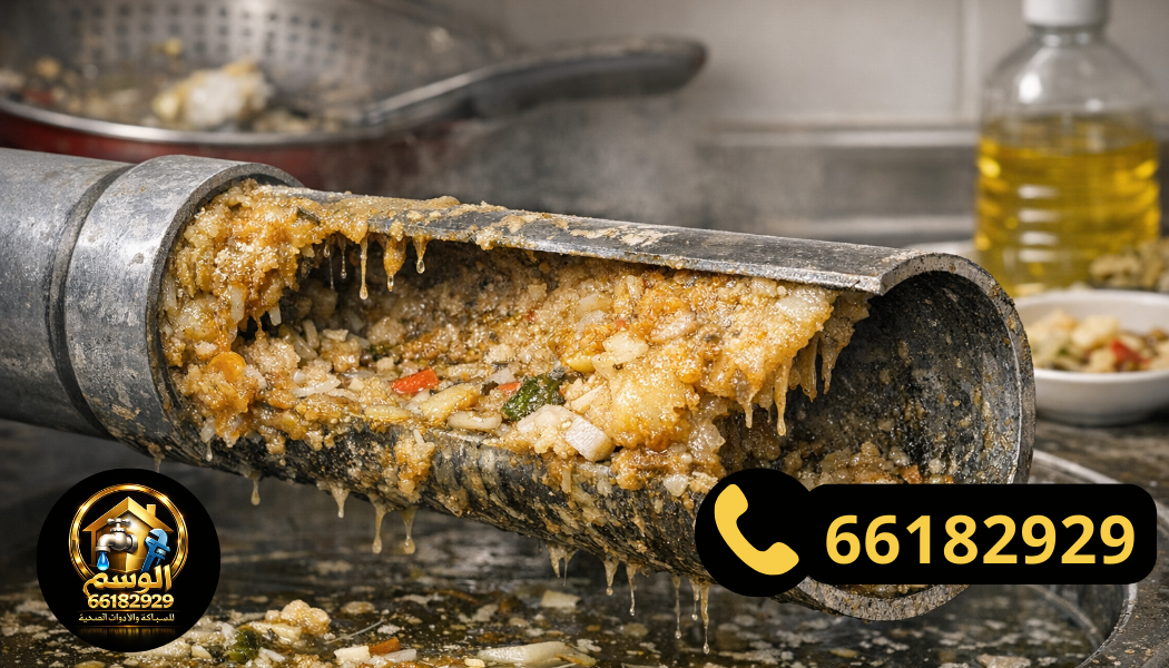 انسداد المجاري بسبب الدهون وبقايا الطعام