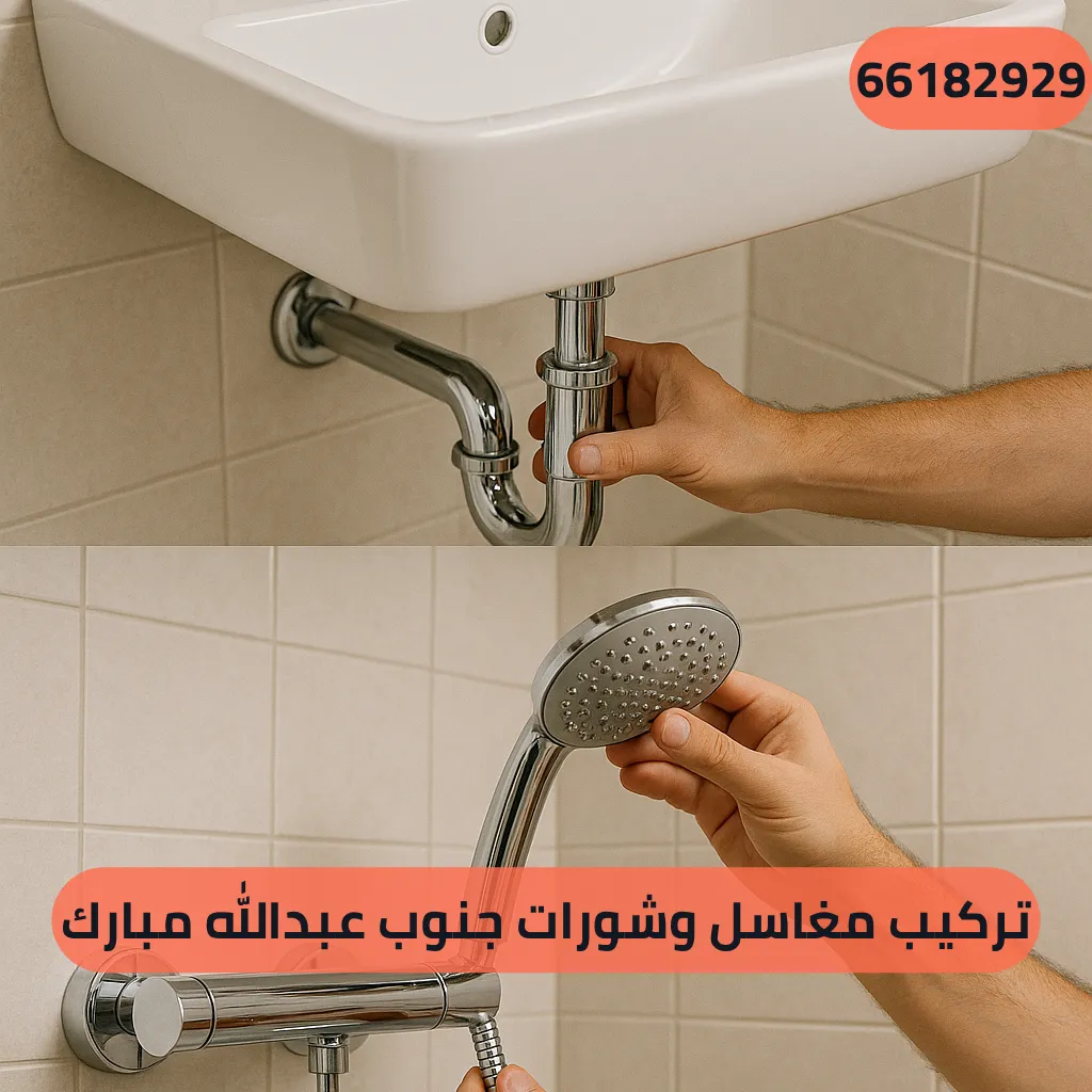 تركيب مغاسل وشورات جنوب عبدالله مبارك