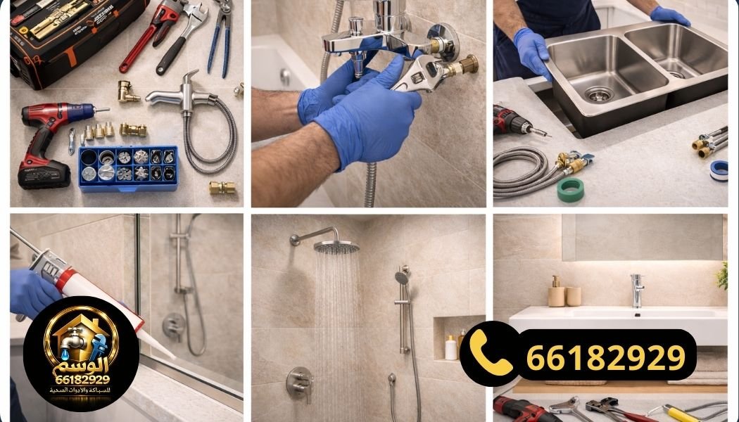 خطوات تركيب المغاسل والشورات بطريقة صحيحة