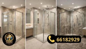 تصميمات شاور بوكس زجاج حديثة للحمامات في الكويت